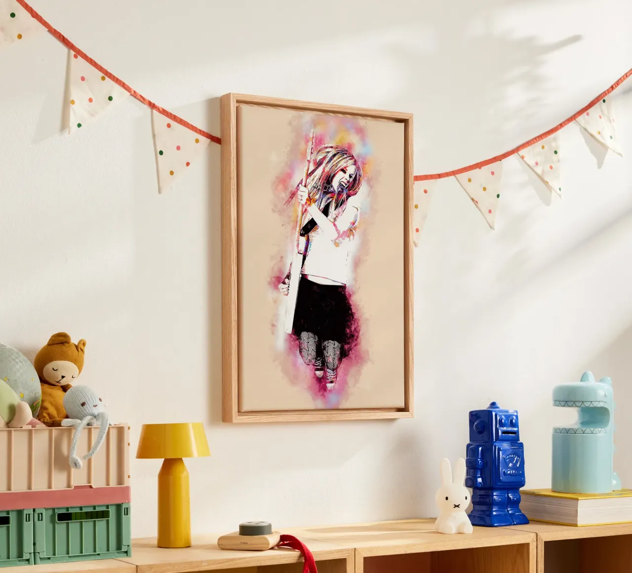 Avril Lavigne Watercolor canvas by neonartroom