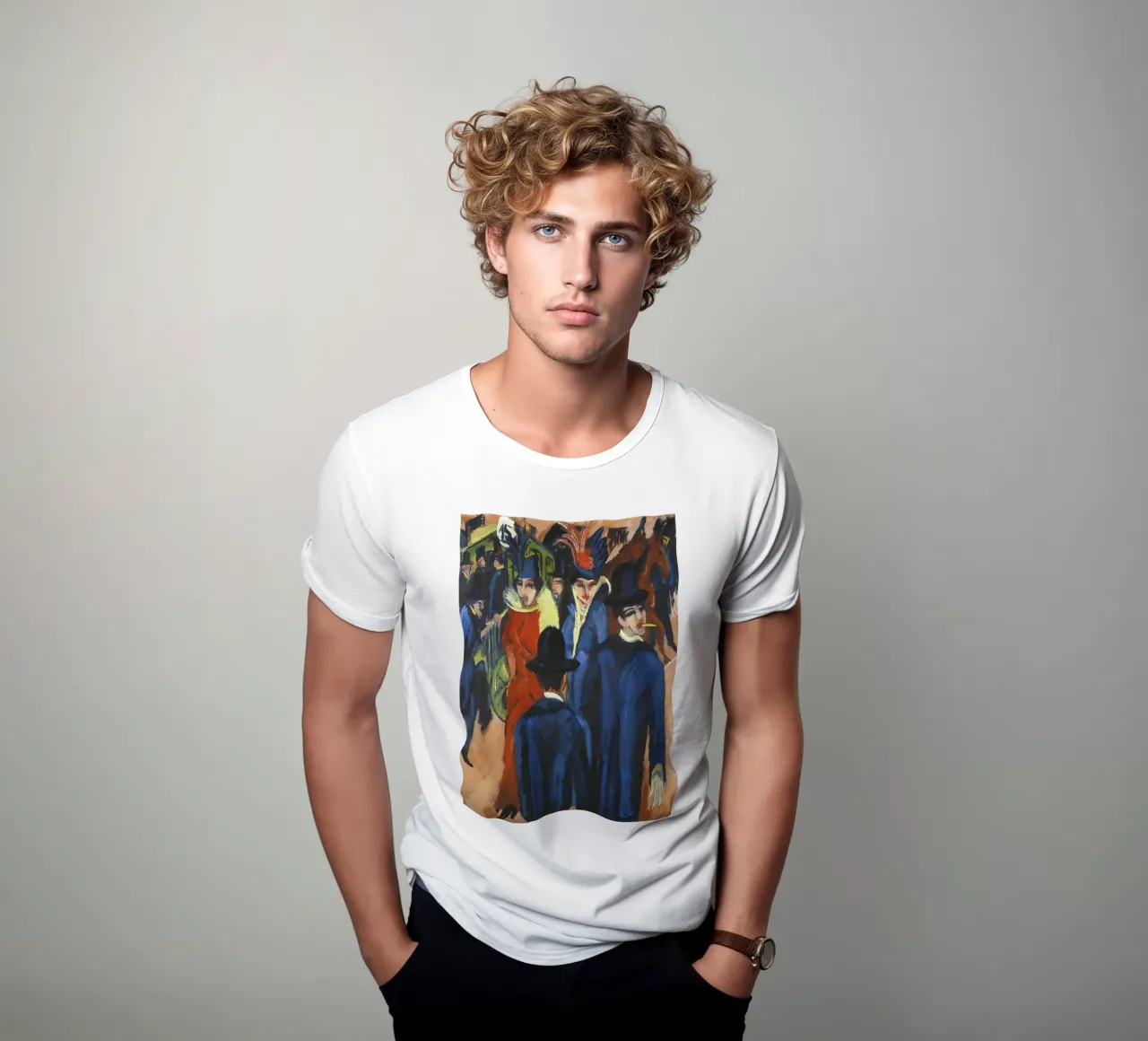 Ernst Ludwig Kirchner - Via, Berlino t-shirt da tokovictory