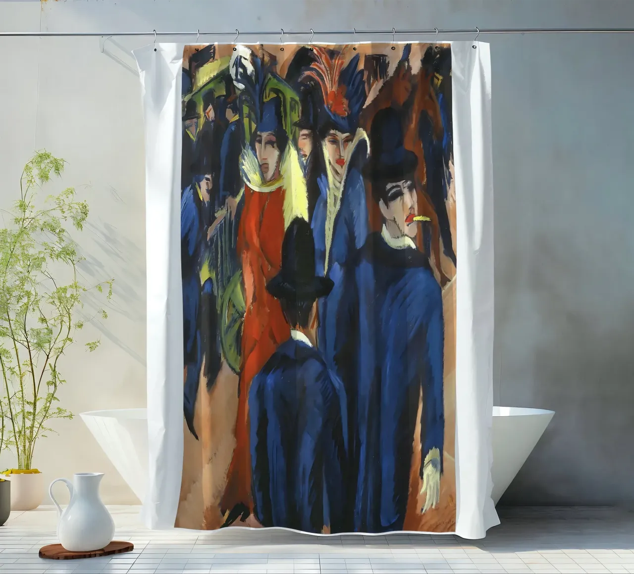 Ernst Ludwig Kirchner - Via, Berlino tenda da doccia da tokovictory