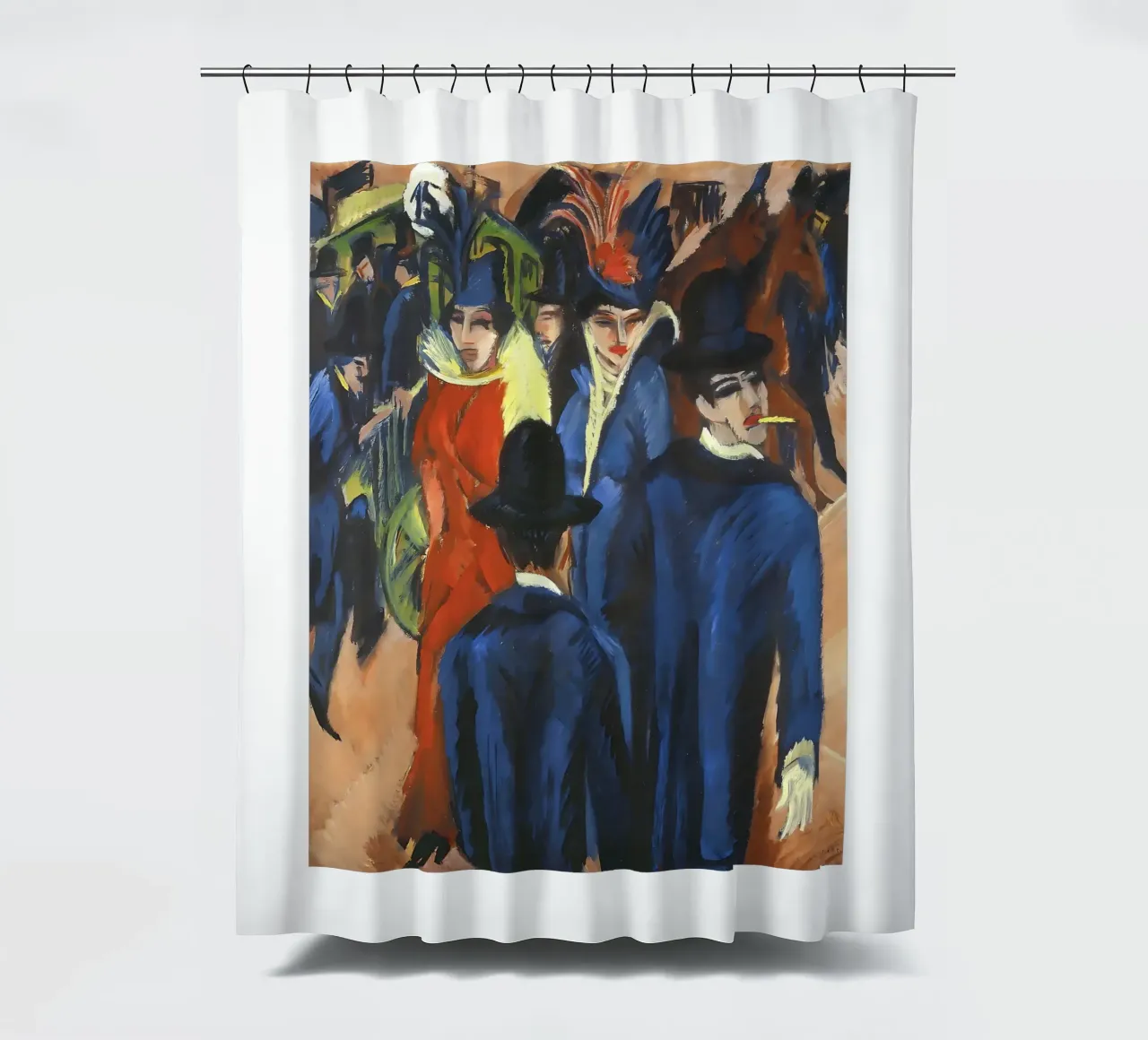 Ernst Ludwig Kirchner - Via, Berlino tenda da doccia da tokovictory