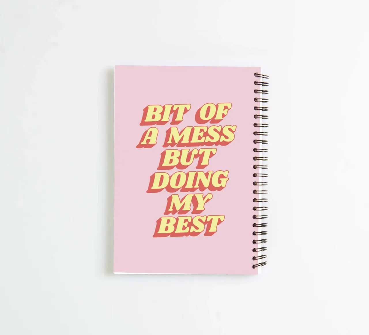 Imprimé typographique impertinent rose carnet à spirale de THE MOTIVATED TYPE