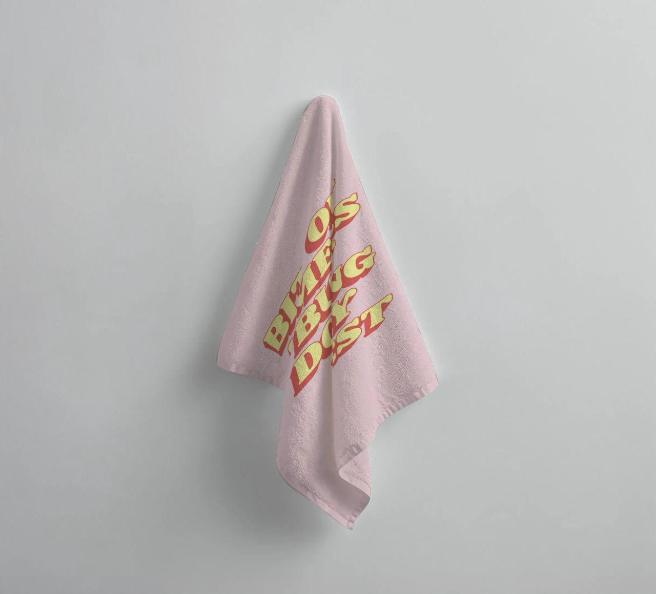 Bit of a Mess But Doing my Best Sassy Typography Print Pink towel by THE MOTIVATED TYPE