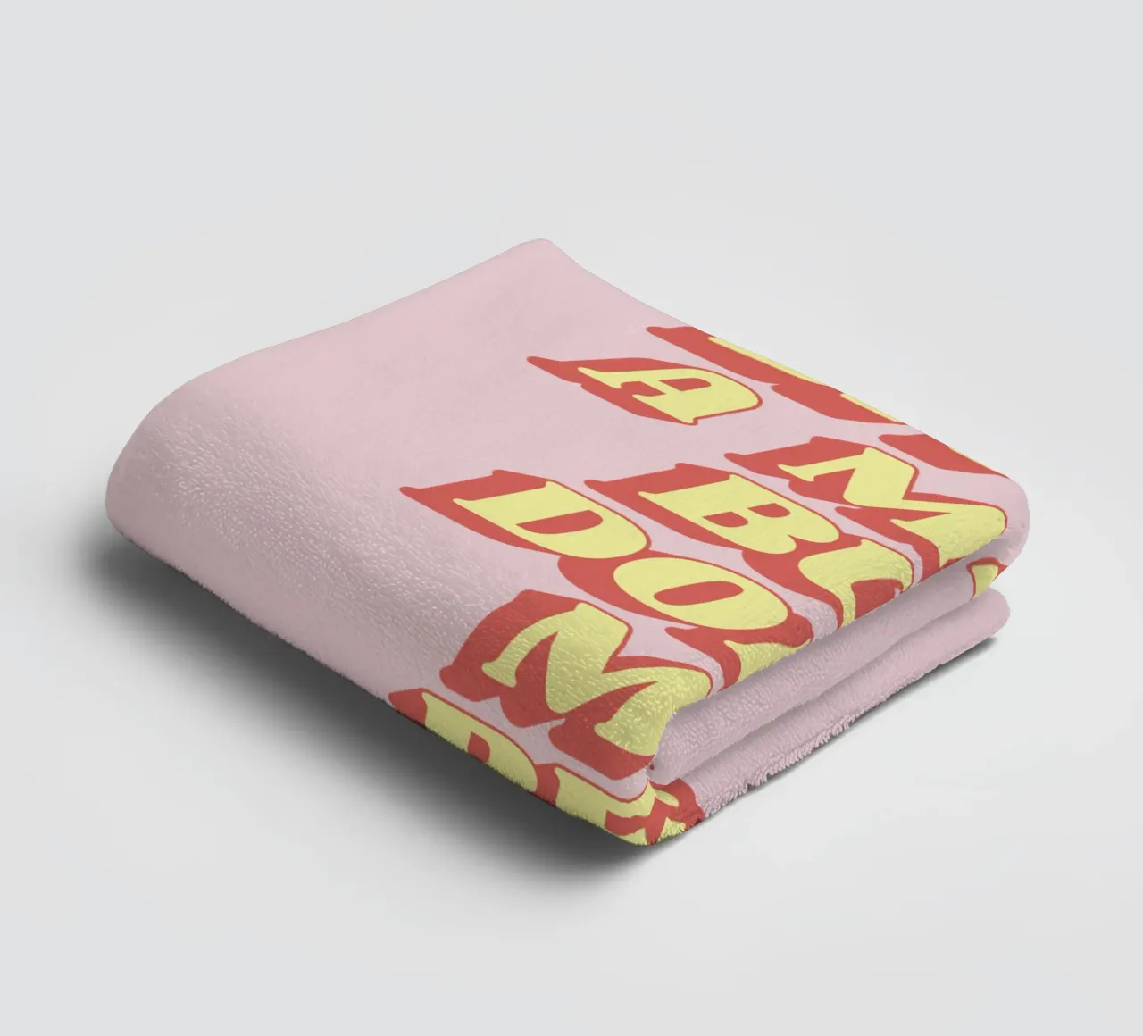 Bit of a Mess But Doing my Best Sassy Typography Print Pink towel by THE MOTIVATED TYPE