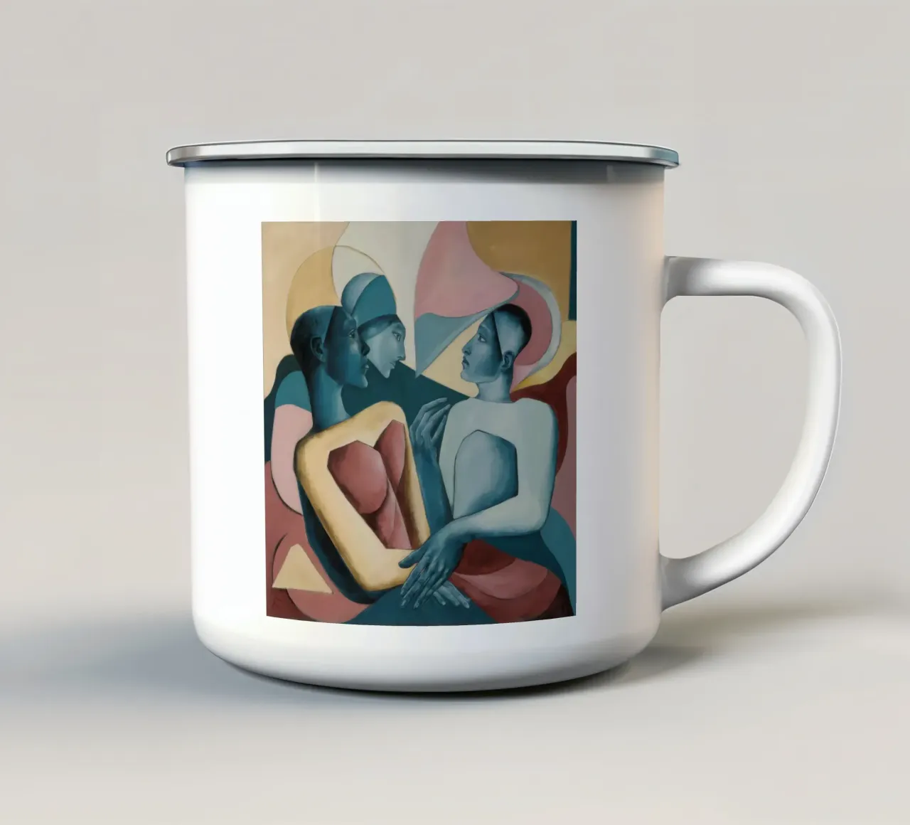 Abbracciare oltre i confini tazza in smalto da Crimson Whisper