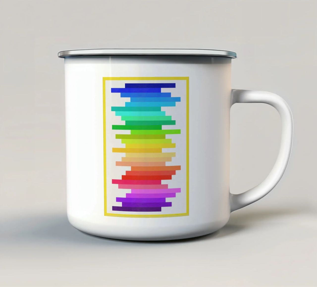 Strisce, strisce e ancora strisce tazza in smalto da Kt10 Designs