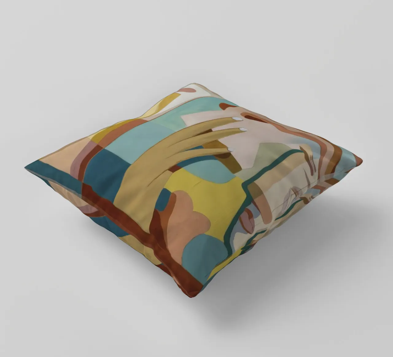Divided Thought Vision decorative cushion by Crimson Whisper