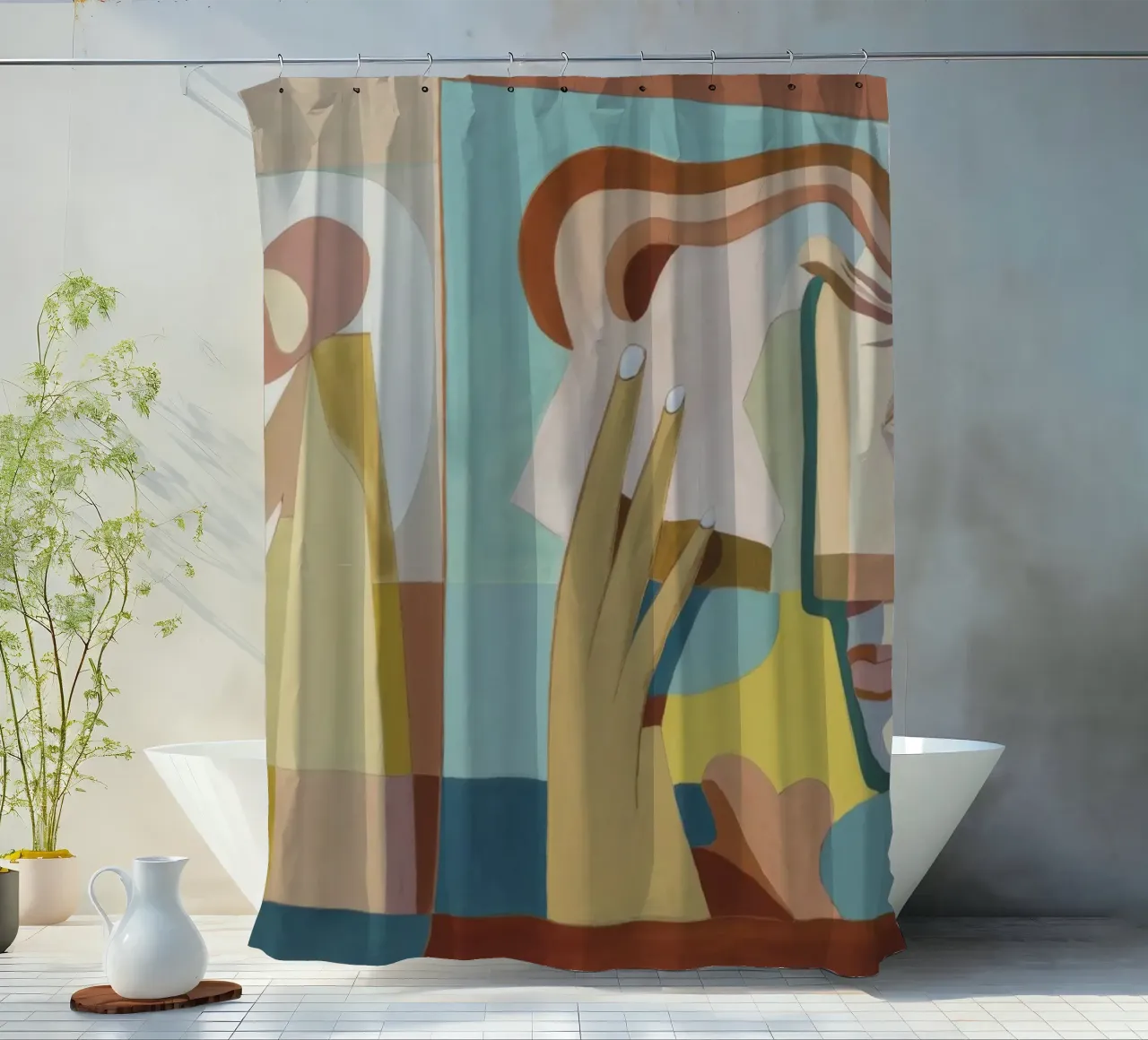Divided Thought Vision shower curtain by Crimson Whisper
