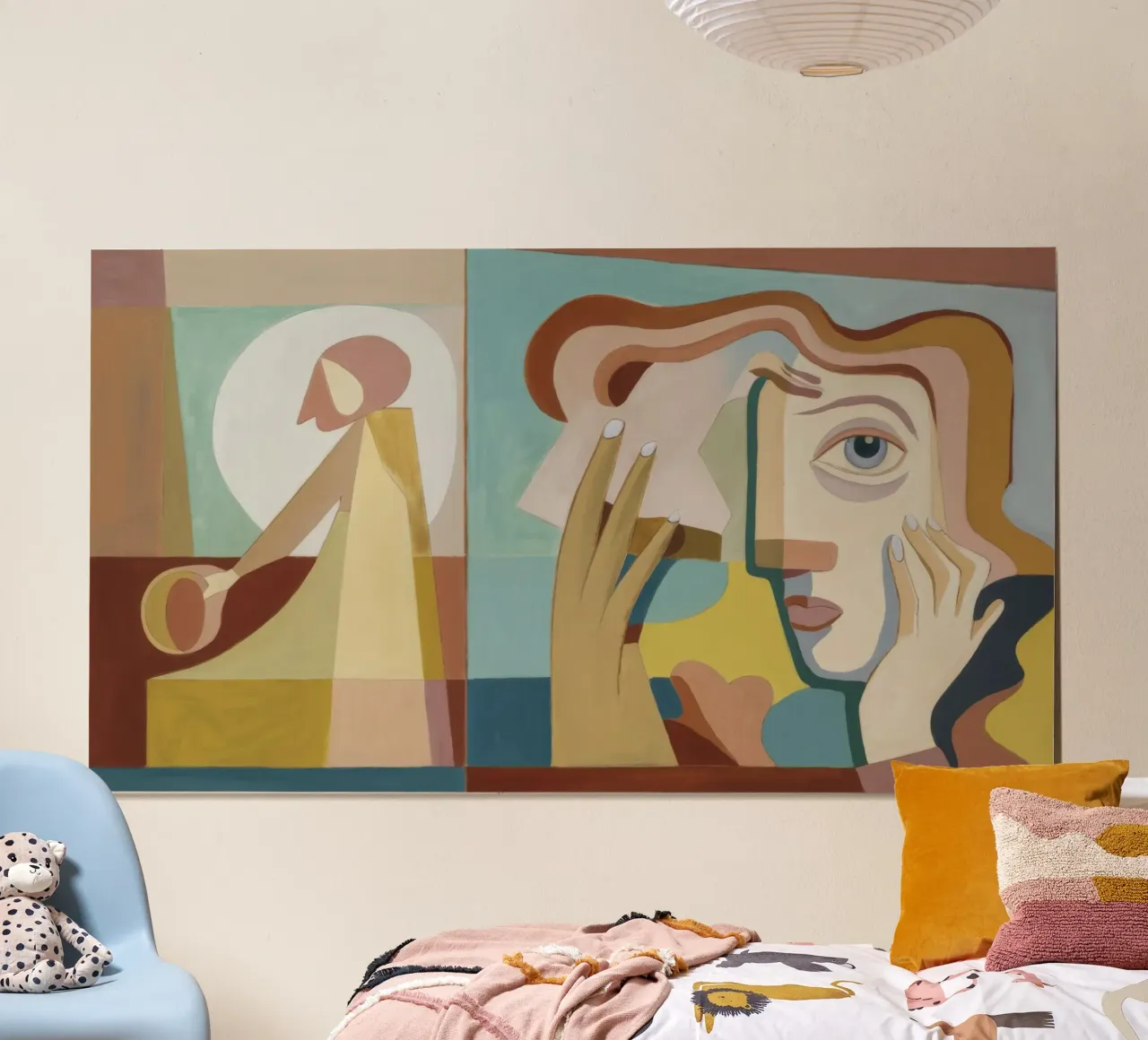 Visione del pensiero diviso poster con telaio in alluminio da Crimson Whisper