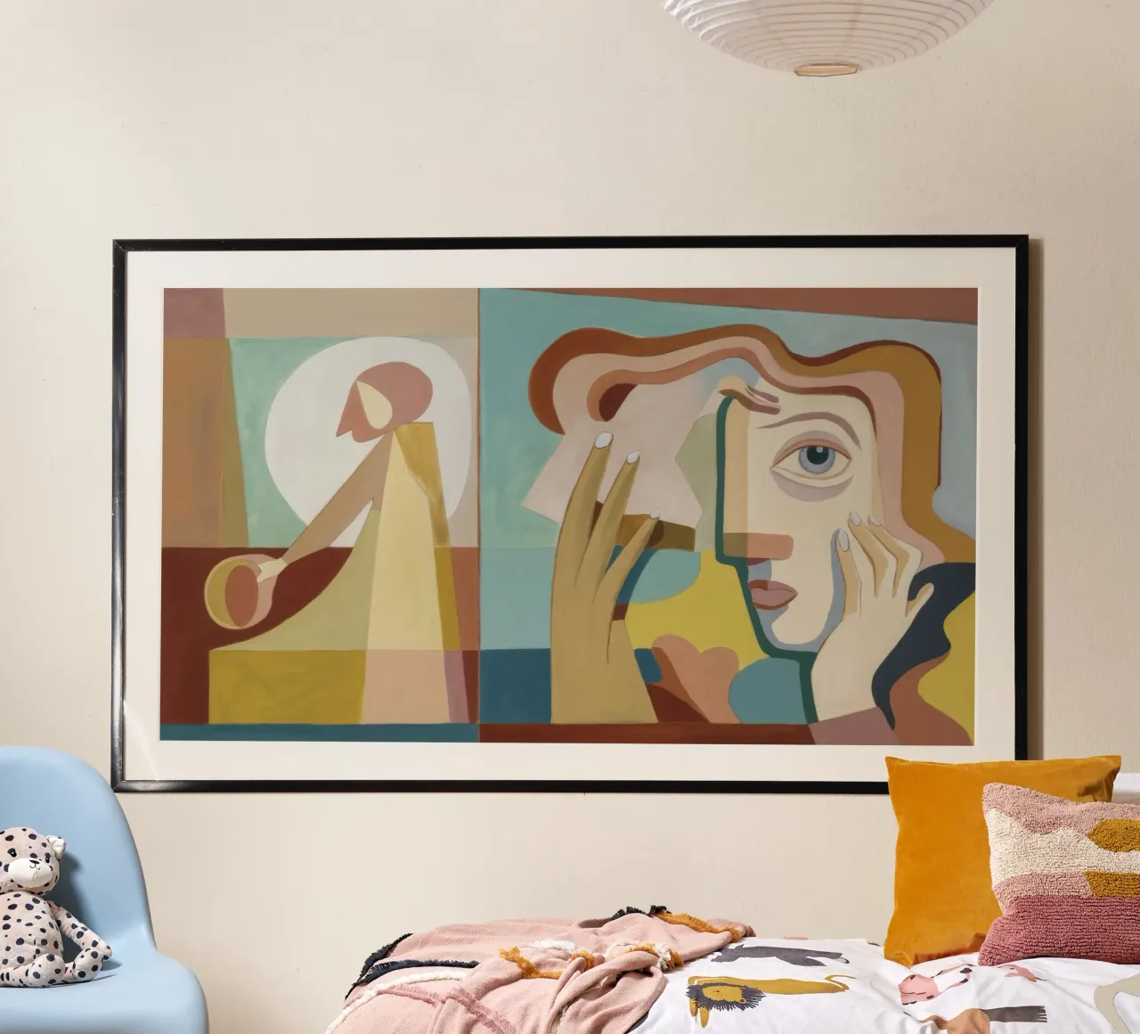 Visione del pensiero diviso poster con telaio in alluminio da Crimson Whisper