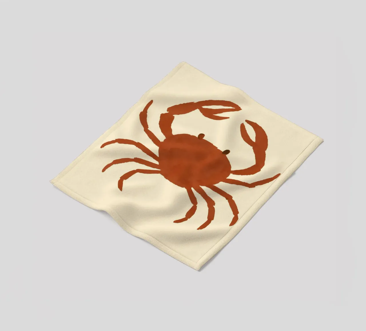 Crab Impression coperta in pile da treechild