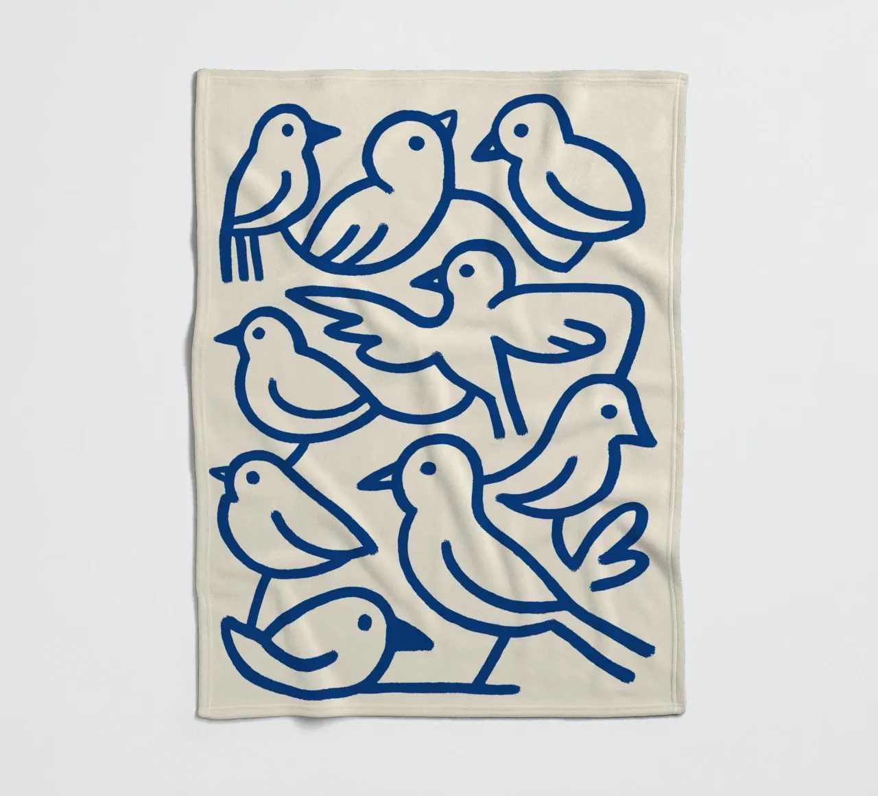 Cobalt Birds coperta in pile da treechild