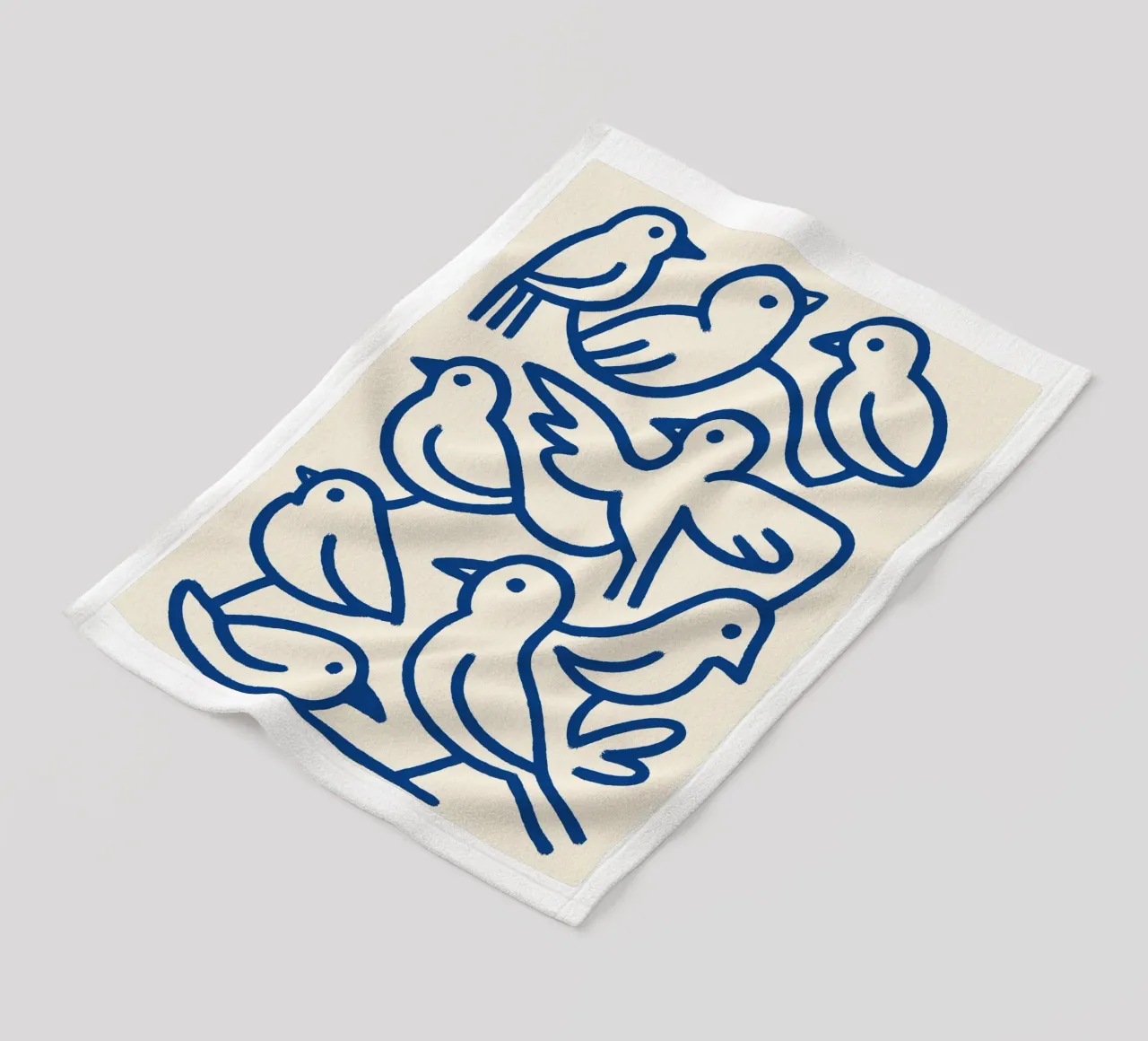Cobalt Birds coperta in pile da treechild