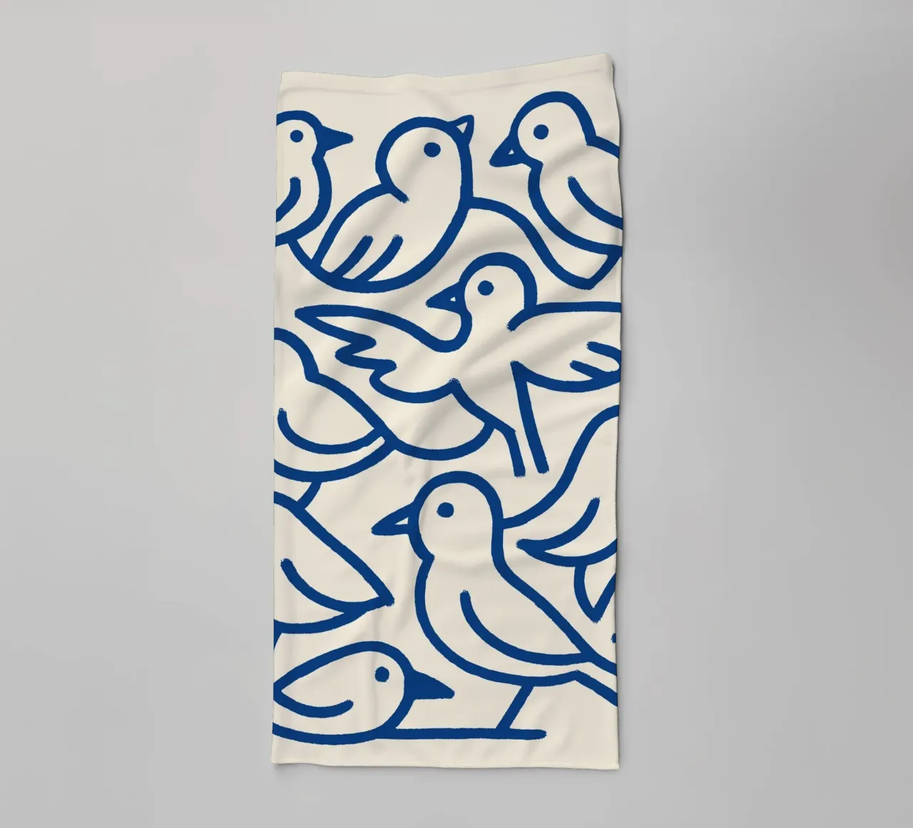 Cobalt Birds asciugamano da bagno da treechild