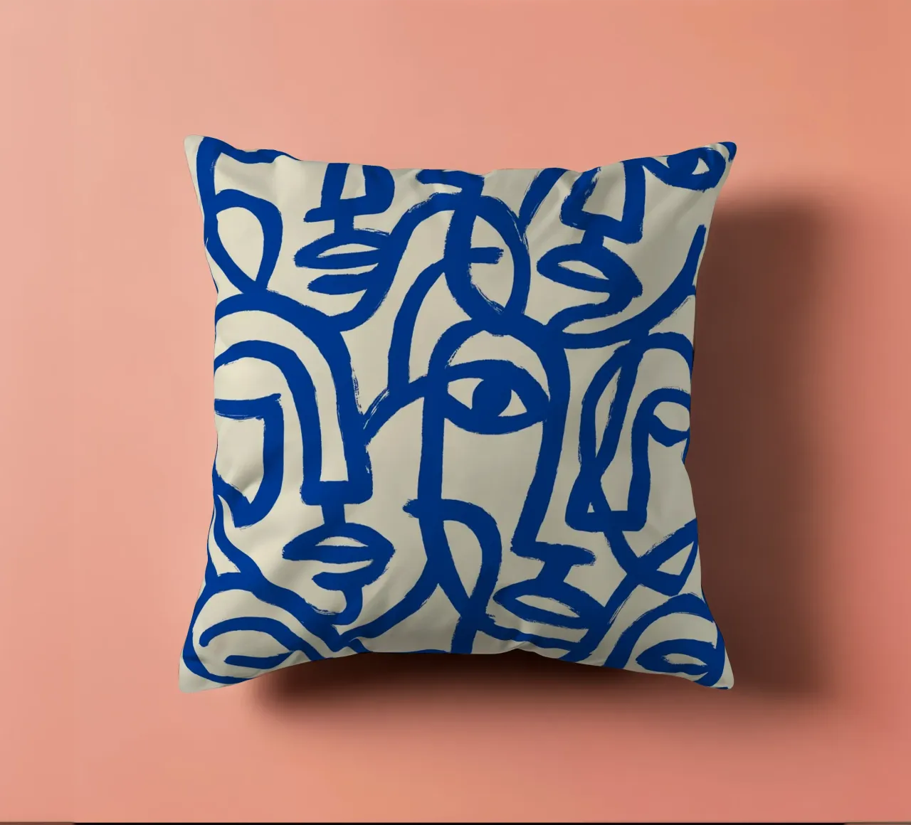Blue Crowd cuscino da treechild