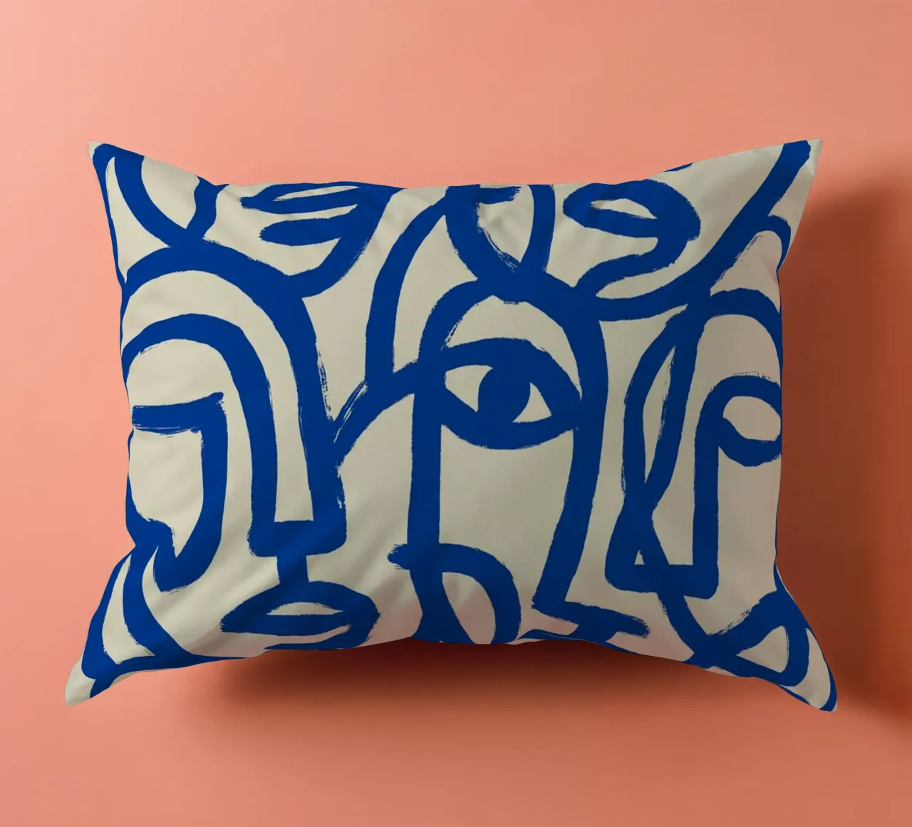Blue Crowd cuscino da treechild