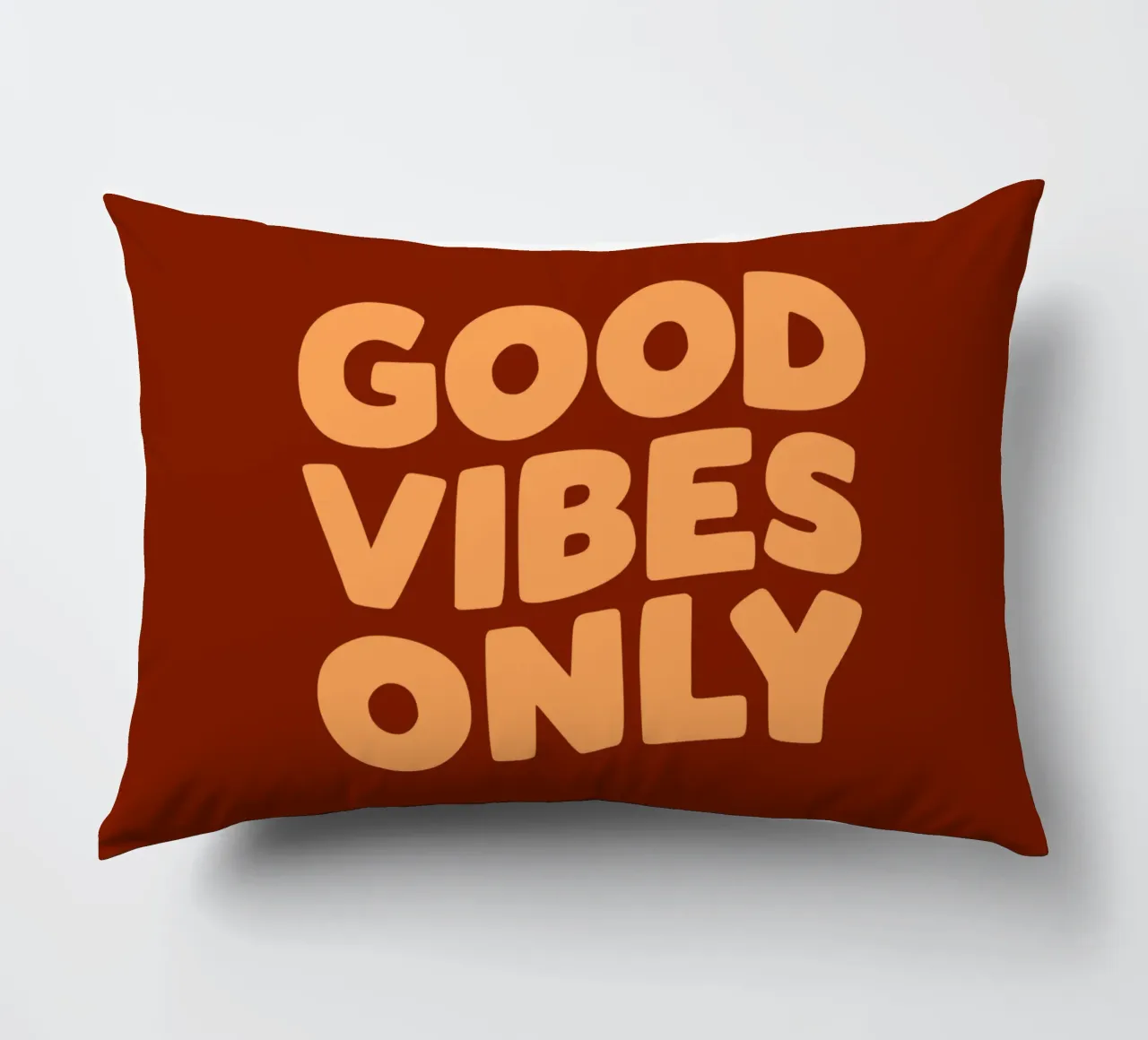 Good Vibes Only Happy Positive Typography Stampa Rosso Arancione cuscino da THE MOTIVATED TYPE
