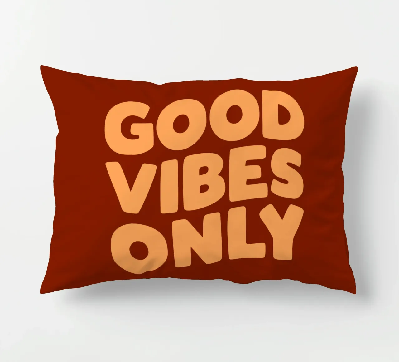 Good Vibes Only Happy Positive Typography Stampa Rosso Arancione cuscino da THE MOTIVATED TYPE