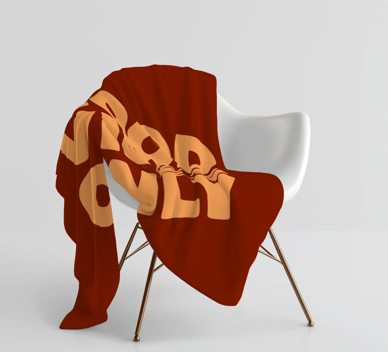 Good Vibes Only Happy Positive Typography Stampa Rosso Arancione coperta in pile da THE MOTIVATED TYPE