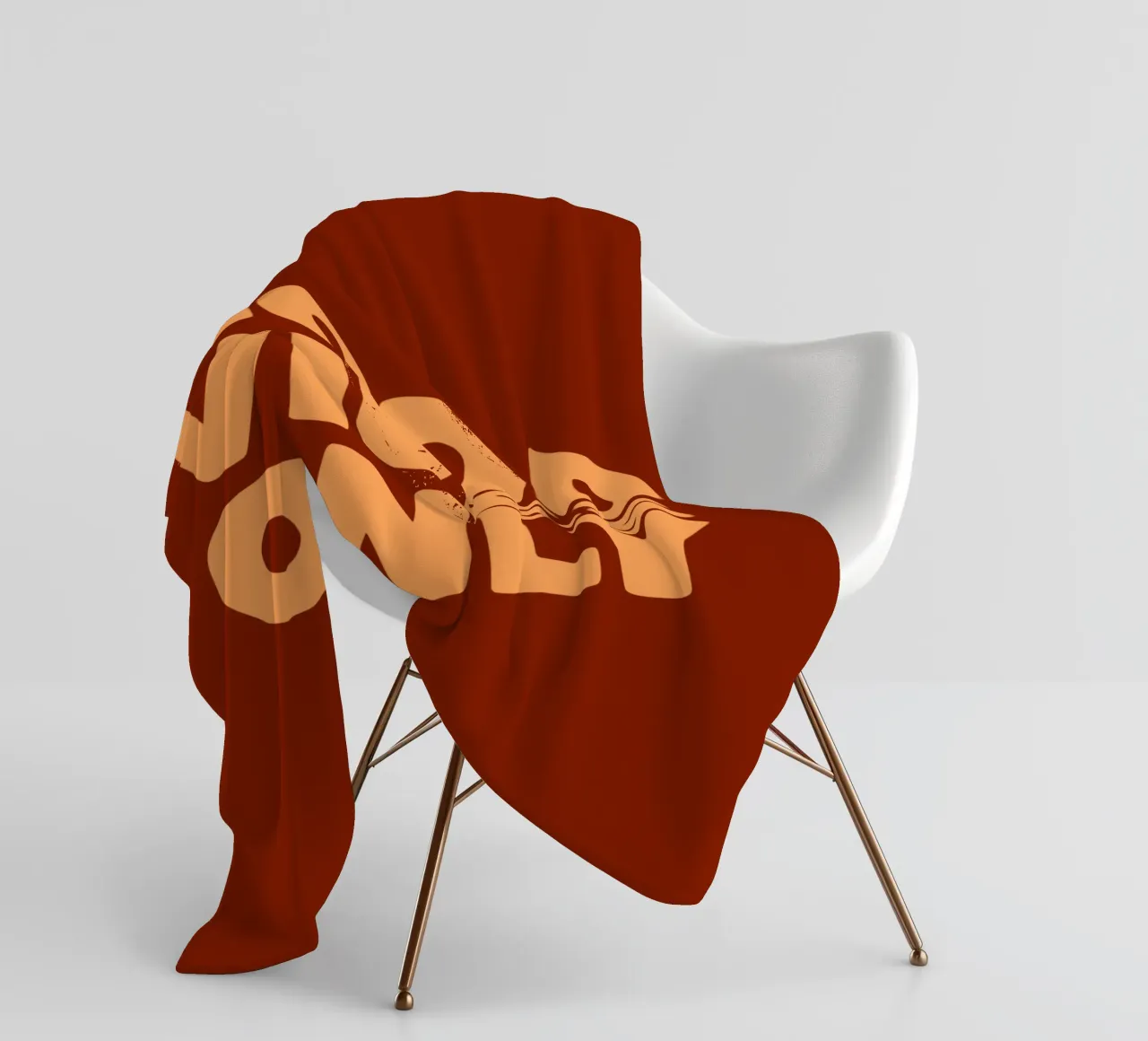 Good Vibes Only Happy Positive Typography Stampa Rosso Arancione coperta in pile da THE MOTIVATED TYPE