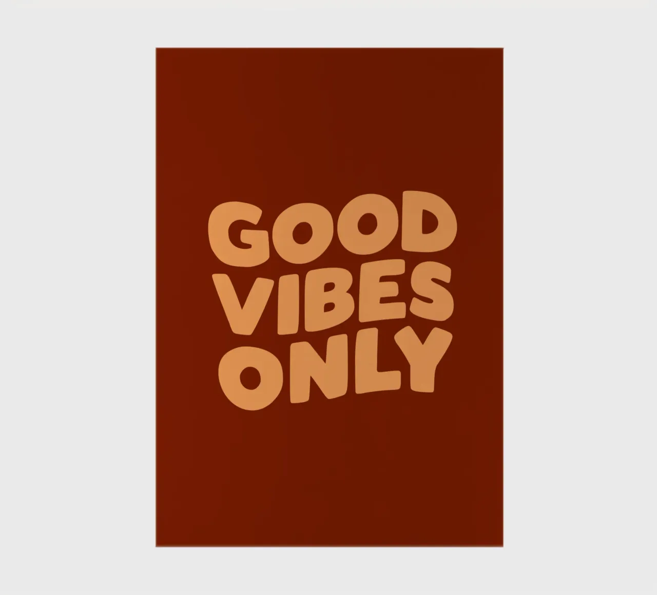 Good Vibes Only Happy Positive Typography Print Red Orange notebook by THE MOTIVATED TYPE