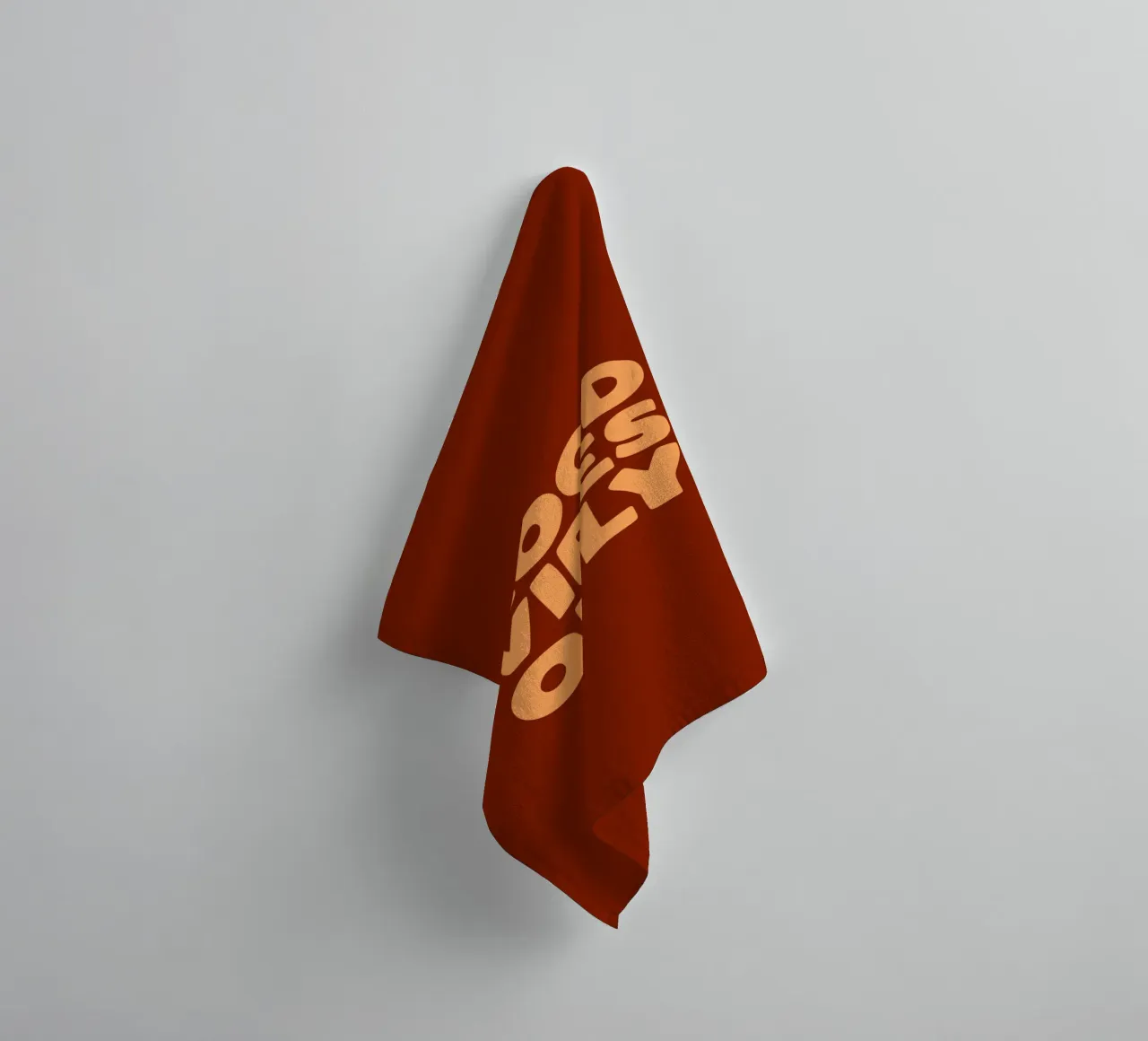 Good Vibes Nur glücklich Positive Typografie Drucken Rot Orange Handtuch von THE MOTIVATED TYPE
