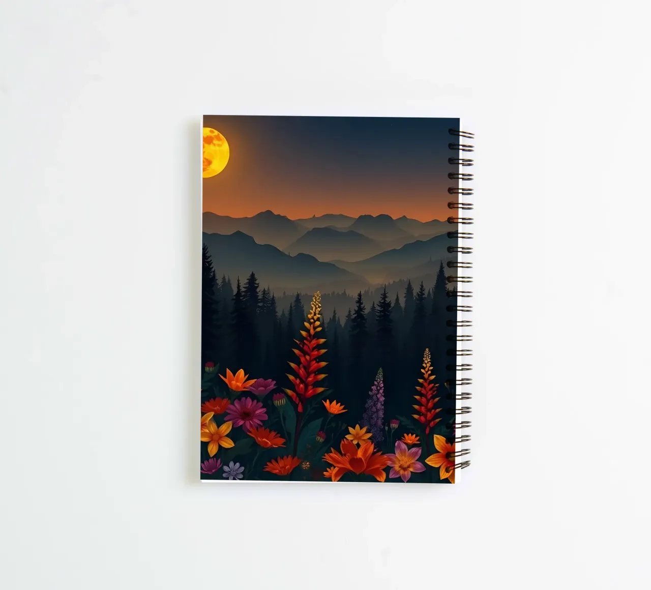 Moonlit Meadow Serenade spiral notebook by Artistic-shop