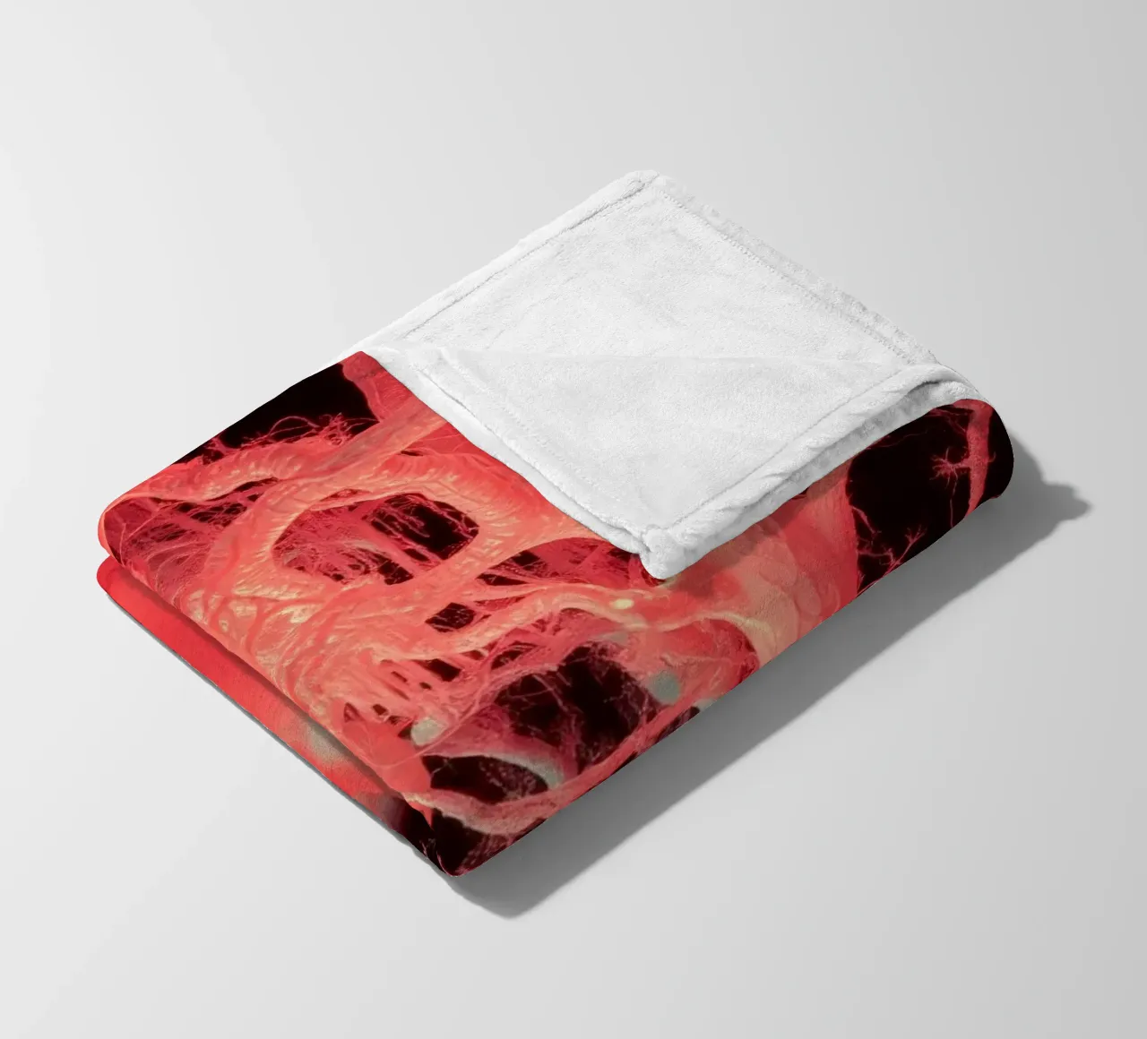 Unique art featuring glowing trees and organic forms fleece blanket by DesignDoodle