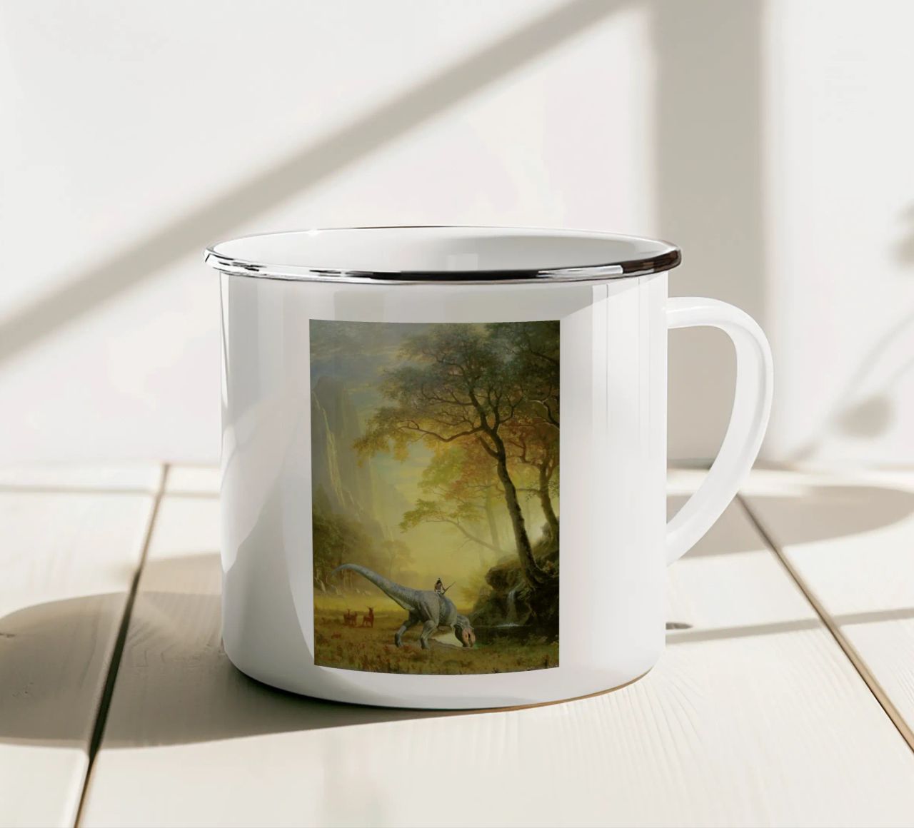 Three Buck Breakfast tazza in smalto da Jason Brueck