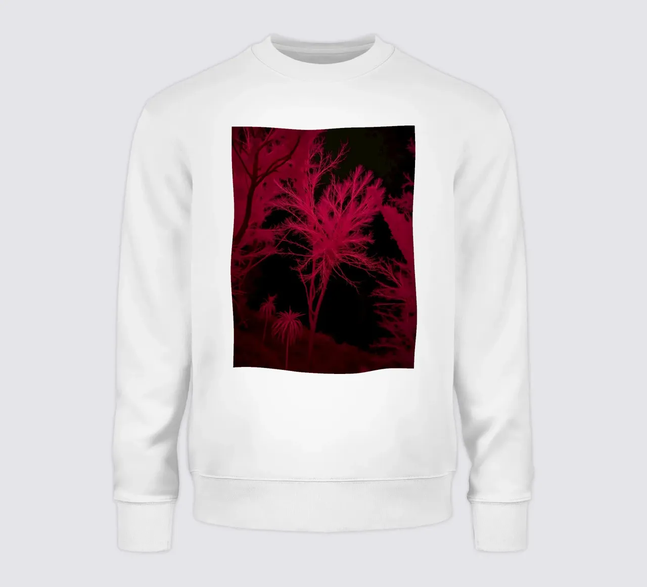 Il paesaggio vivido a infrarossi mostra alberi e piante luminose felpa da DesignDoodle