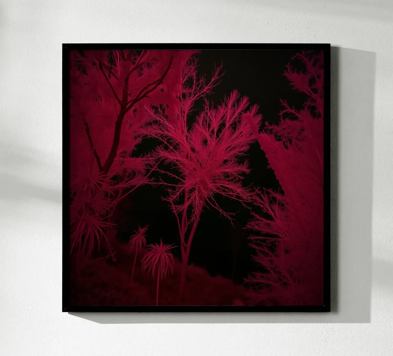 Il paesaggio vivido a infrarossi mostra alberi e piante luminose carta hahnemühle da DesignDoodle