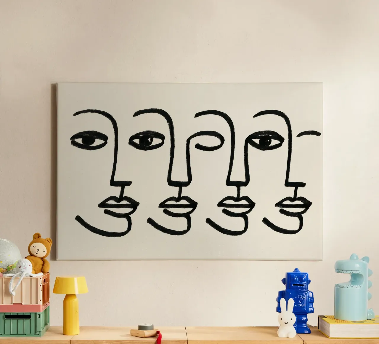 Echo Faces Leinwand von treechild