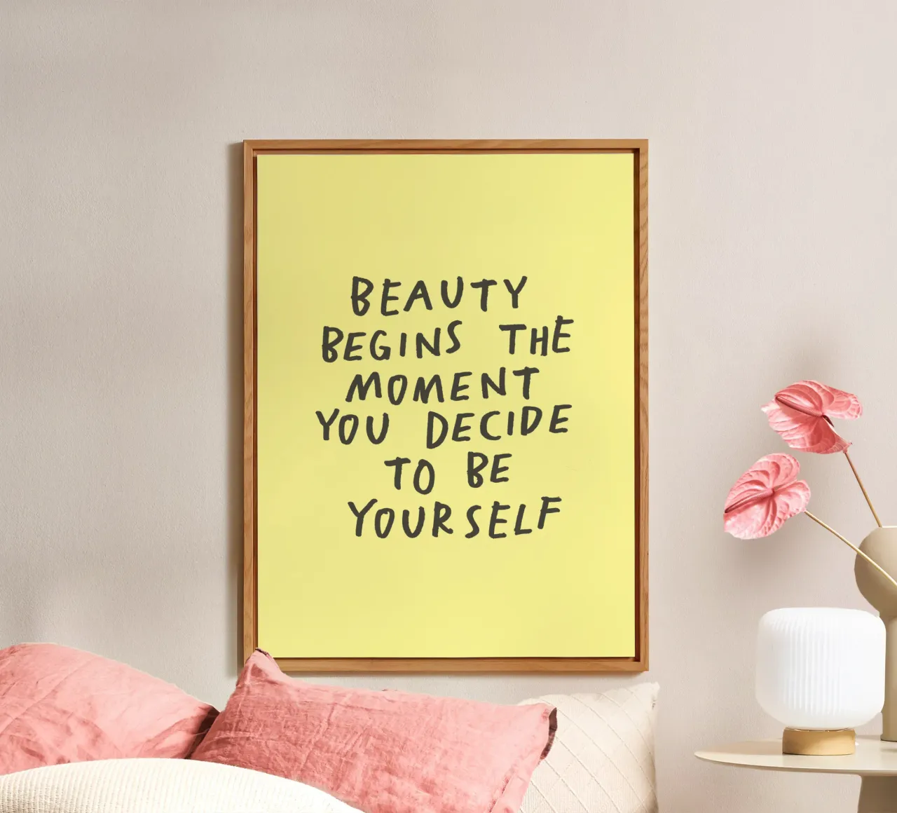 La bellezza inizia nel momento in cui si decide di essere se stessi alluminio dibond da THE MOTIVATED TYPE