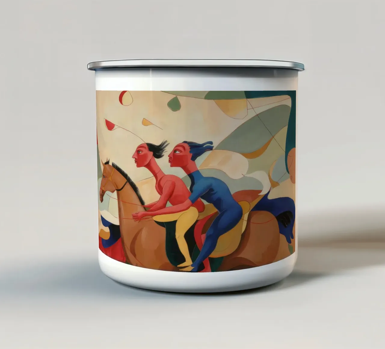 Cavalcata dinamica tazza in smalto da Crimson Whisper