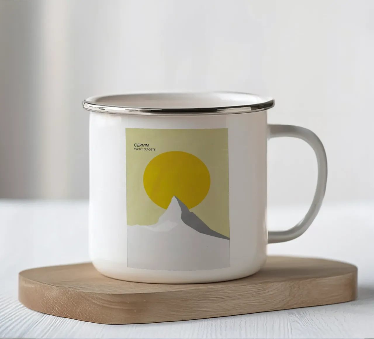 Matterhorn tazza in smalto da The Cartography Collection