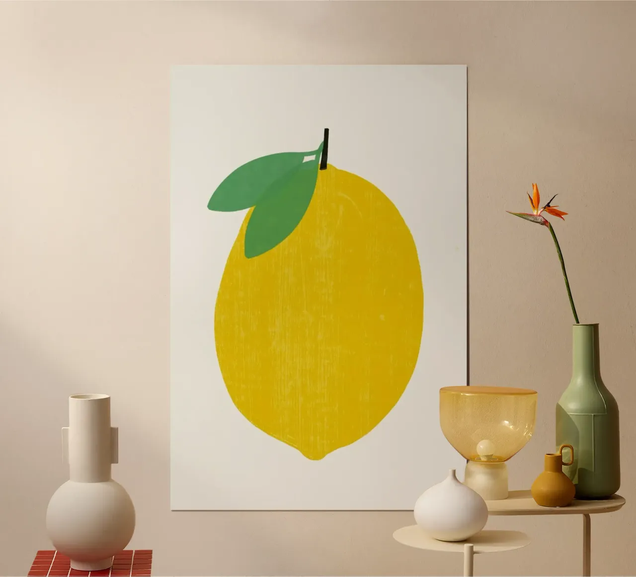 Lemon poster con telaio in alluminio da Pure