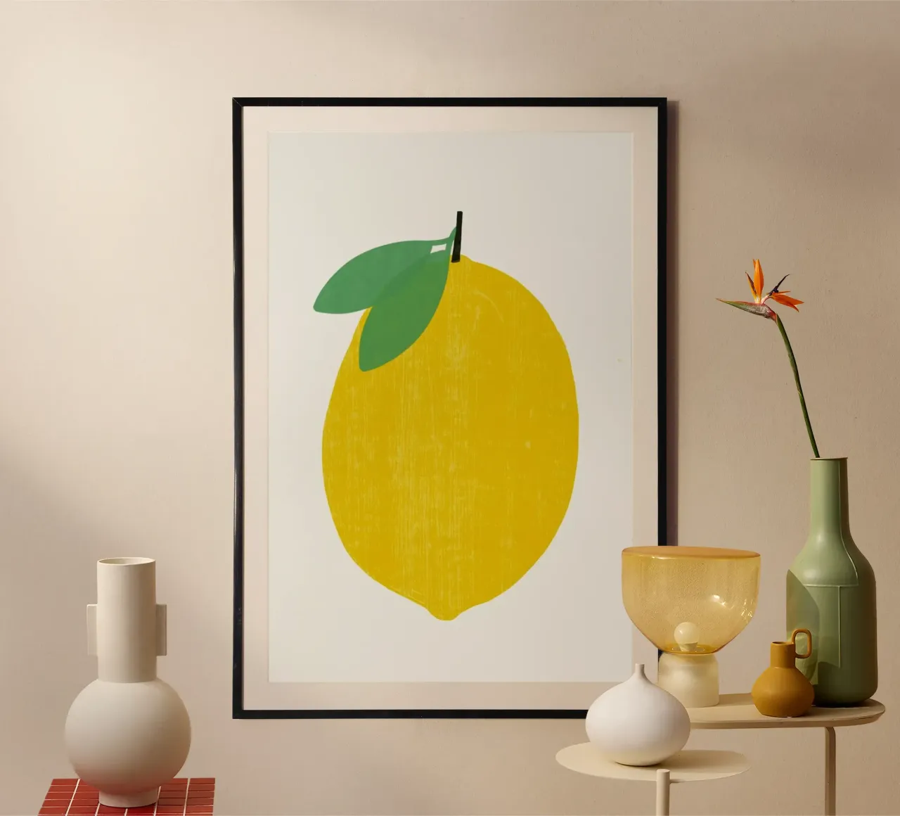 Lemon poster con telaio in alluminio da Pure