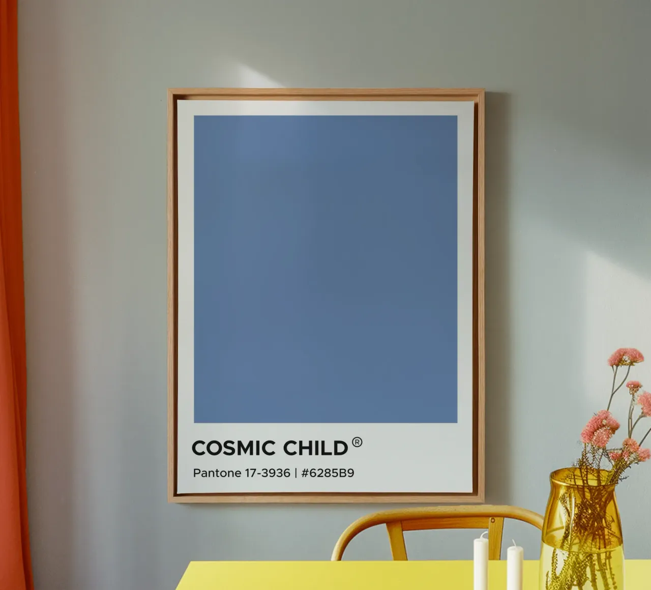 Cosmic Child Pantone canvas with Floater frame by Paigaam Studio