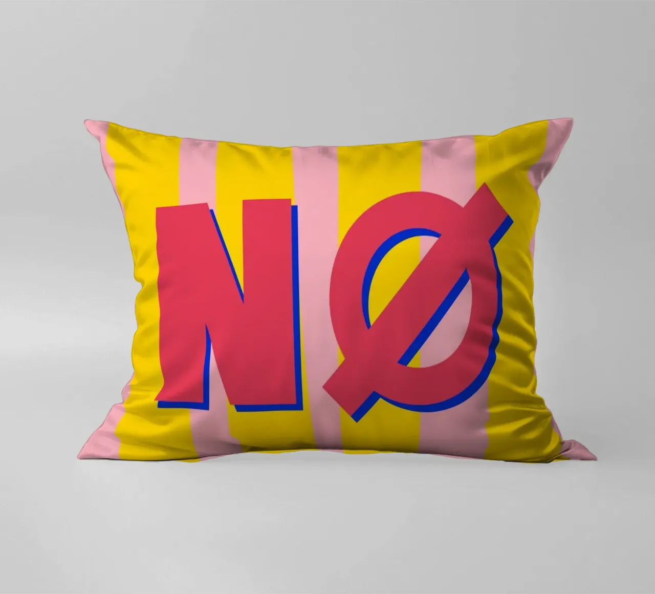 NÖ Poster Pop-Art meets Retro Vibes Skandi NØ Leinwandbild cuscino da LIMITED EDITION LETTERS