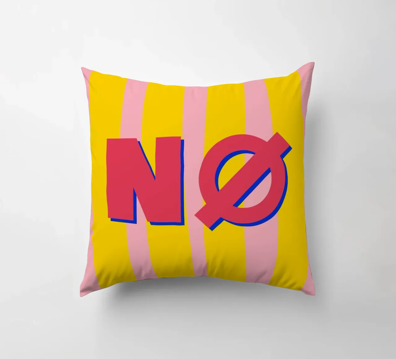 NÖ Poster Pop-Art meets Retro Vibes Skandi NØ Leinwandbild cuscino da LIMITED EDITION LETTERS