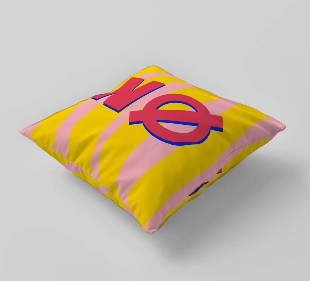 NÖ Poster Pop-Art meets Retro Vibes Skandi NØ Leinwandbild cuscino da LIMITED EDITION LETTERS