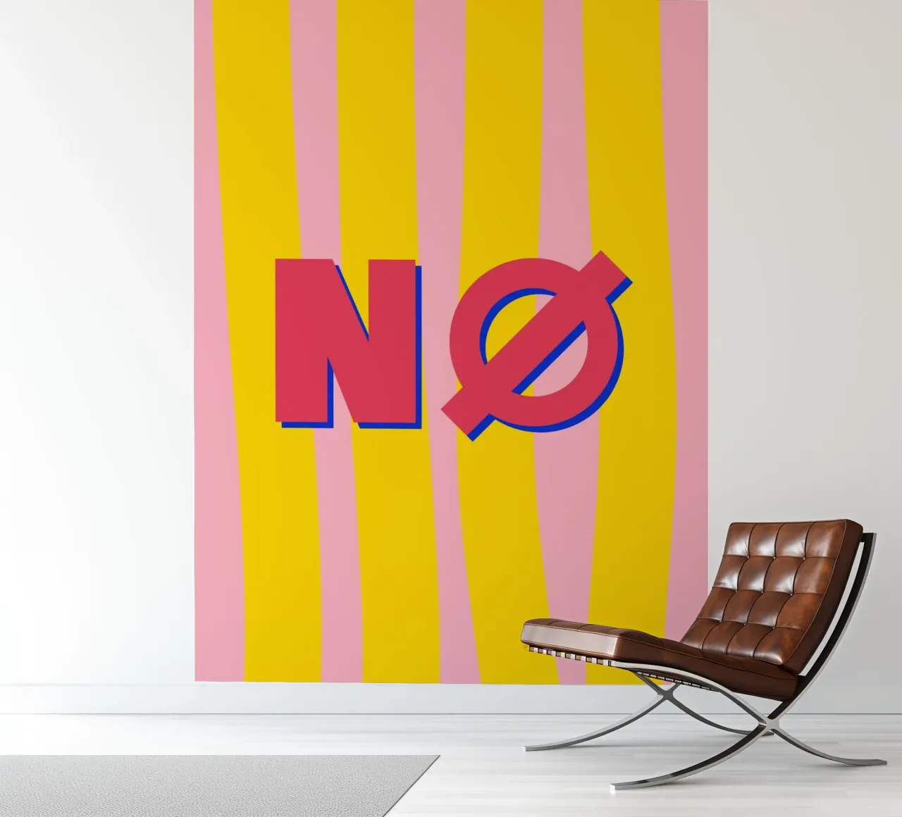 NÖ Poster Pop-Art meets Retro Vibes Skandi NØ Leinwandbild photo wallpaper by LIMITED EDITION LETTERS