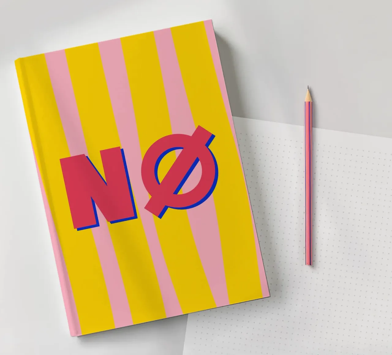 NÖ Poster Pop-Art meets Retro Vibes Skandi NØ Leinwandbild notebook by LIMITED EDITION LETTERS