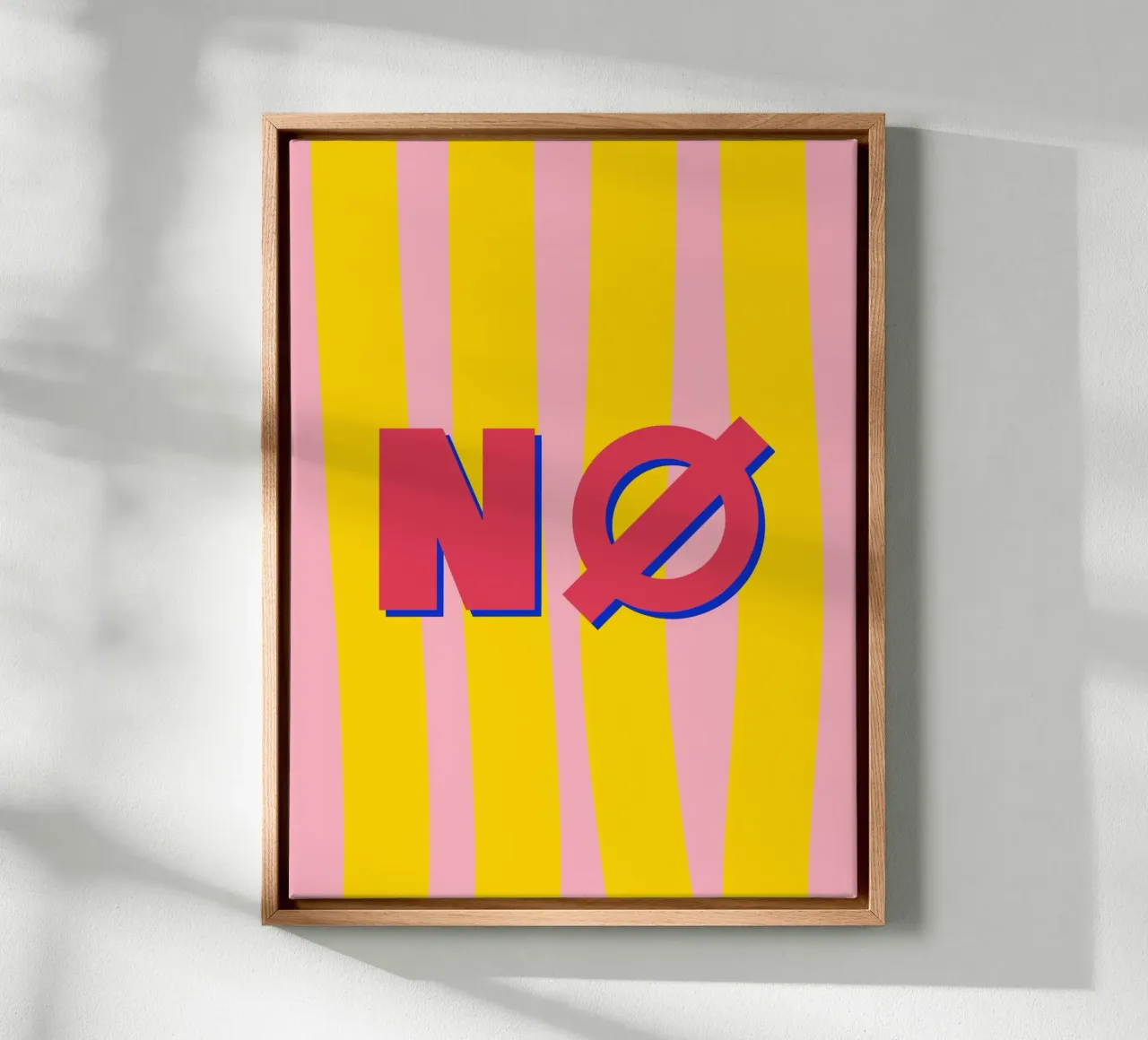 NÖ Poster Pop-Art meets Retro Vibes Skandi NØ Leinwandbild tela con Cornice a cassetta da LIMITED EDITION LETTERS