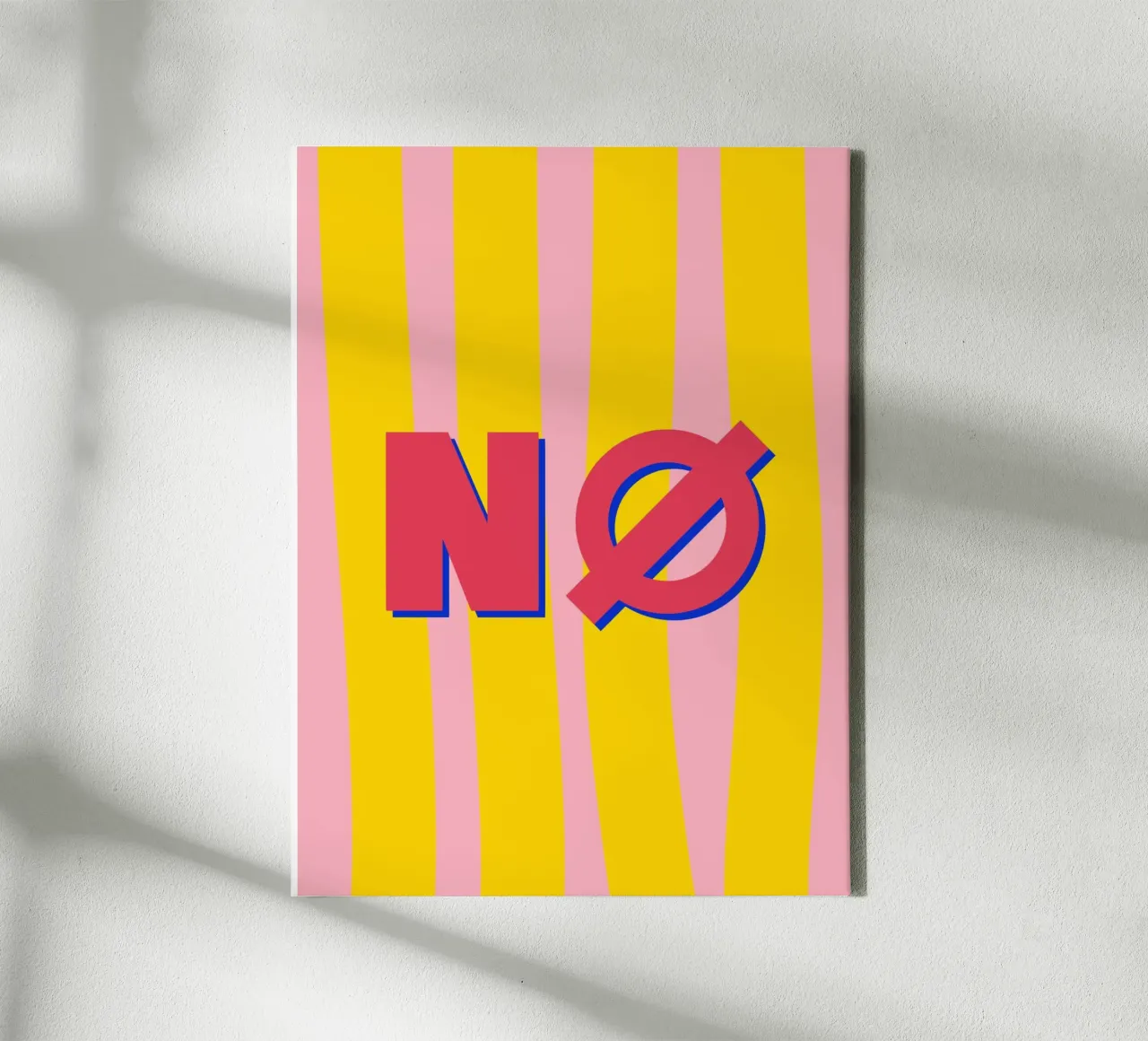 NÖ Poster Pop-Art meets Retro Vibes Skandi NØ Leinwandbild tela con Cornice a cassetta da LIMITED EDITION LETTERS