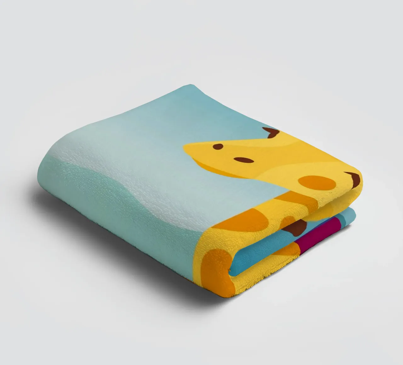 Giraffe with floating tyre - summer fun with style towel by namosh
