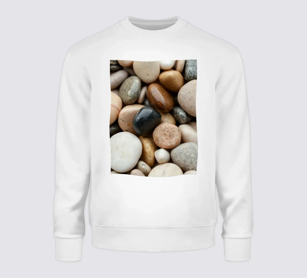 Collezione di pietre di fiume lisce di vari colori e dimensioni felpa da DesignDoodle