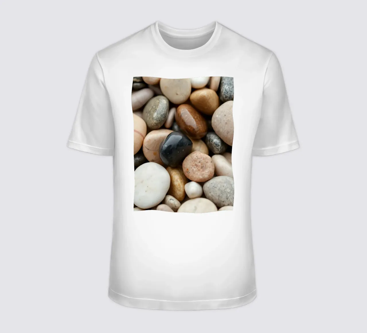 Collezione di pietre di fiume lisce di vari colori e dimensioni t-shirt da DesignDoodle