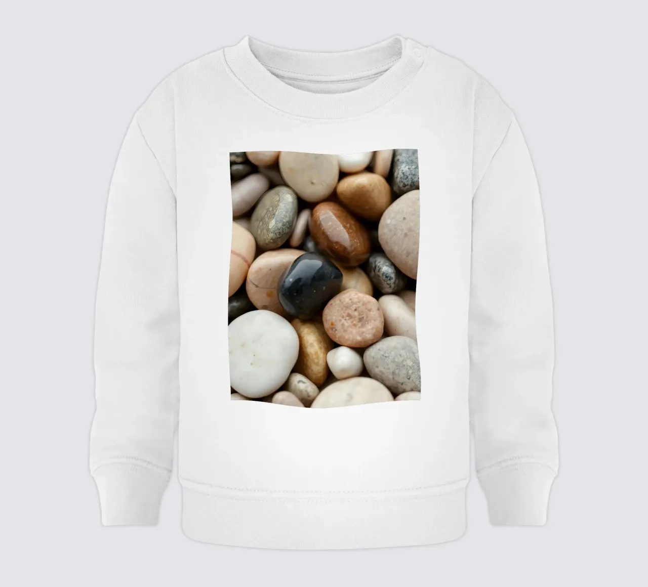 Collezione di pietre di fiume lisce di vari colori e dimensioni felpa neonato da DesignDoodle