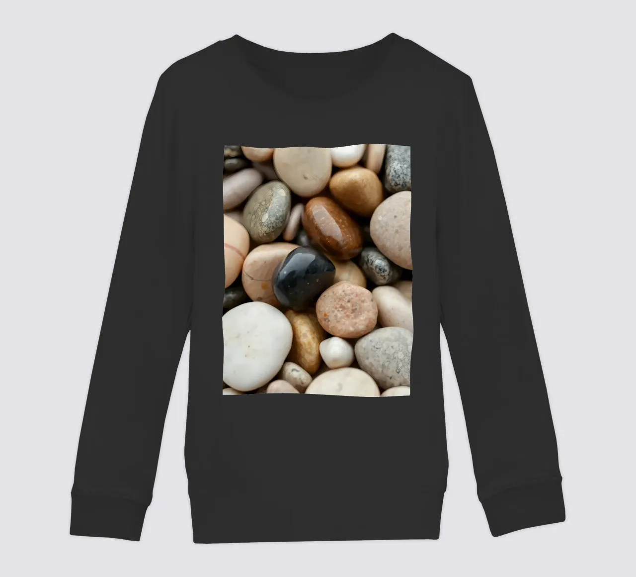 Collezione di pietre di fiume lisce di vari colori e dimensioni felpa bambino da DesignDoodle