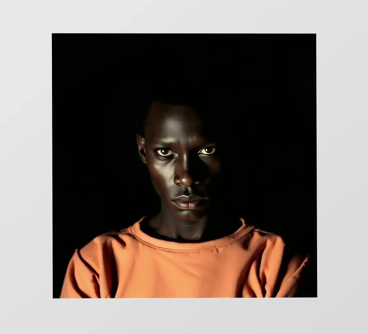 Portrait of a young man with intense gaze photo wallpaper by DesignDoodle